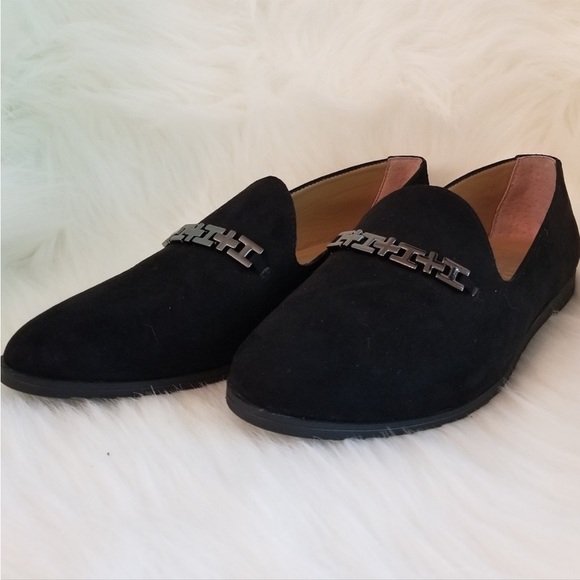 Franco Sarto Farrah Vegan Suede Chain Loafers - Picture 4 of 9